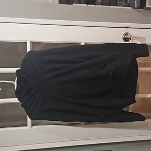 Ladies Peace Love World oversized hooded sweatshirt black Medium